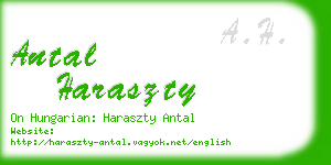 antal haraszty business card